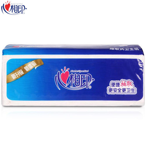 心相印平板纸NT1320家用厕所草纸卫生纸擦手抽纸8包组合心心相印 - 图2