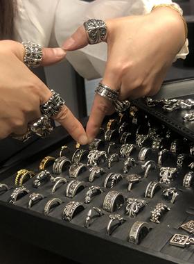 高级泰银十字架霸气喜欢戒指男