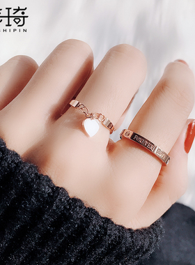 ins戒指环日韩个性潮人爱心网红