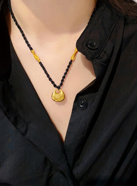 新款小胖福高级感复古锁骨链