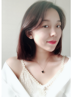 梓琦韩国个性短锁骨链钛钢菱形女