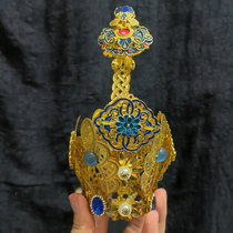 Dow Supplies Lotus Crown Three Clear Crown Tai Chi Bronze Lotus Crown Handmade Head Crown Tai Chi Crown