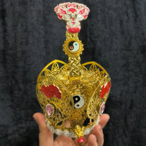 Daoware Lotus Crown Three-Clear Crown Tai Chi Bronze Lotus Crown Handmade Crown of the Bronze Lotus Crown