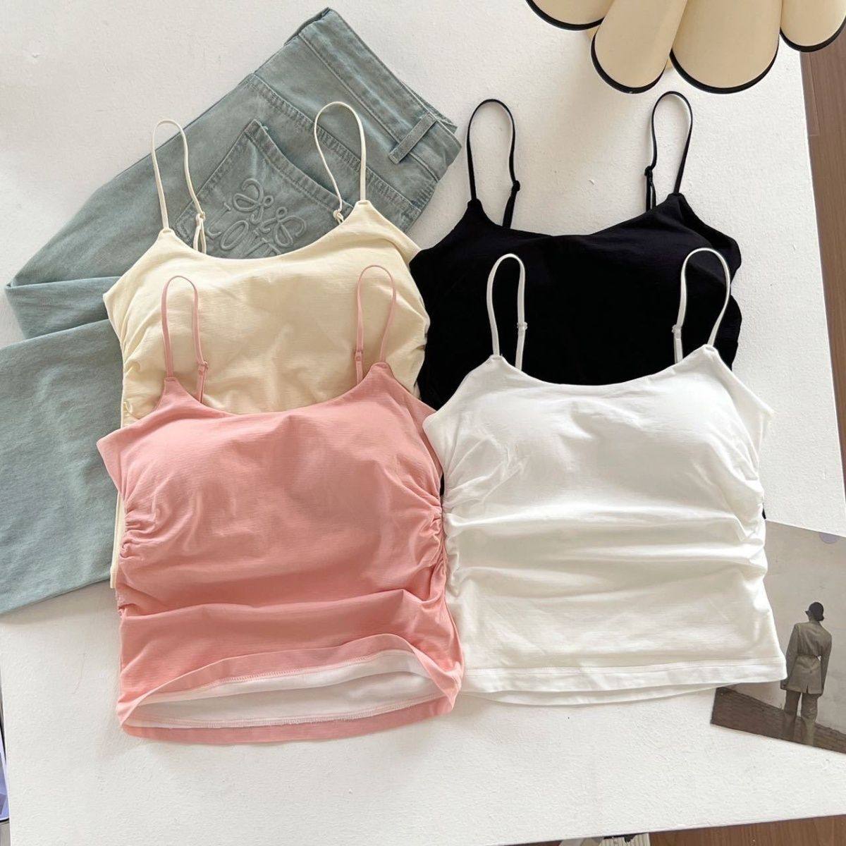 秋冬新款保暖吊带背心女加绒加厚带胸垫一体美背内搭打底显瘦上衣,淘宝优惠券,粉丝福利购,淘宝优惠卷