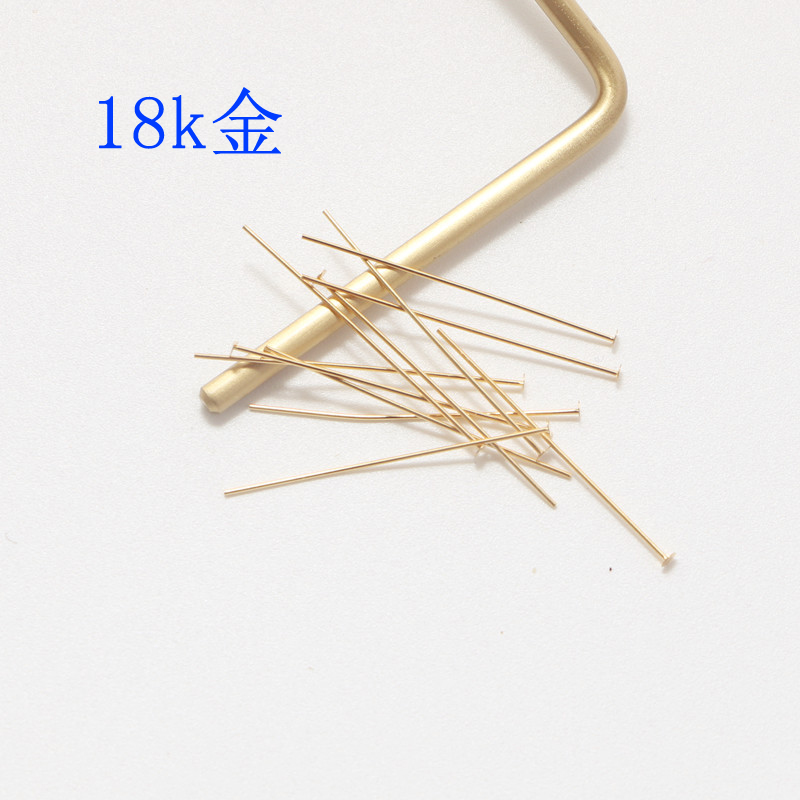 【2根】s925纯银T字针 手工diy耳环配件 银饰品制作材料18k金平头 - 图2