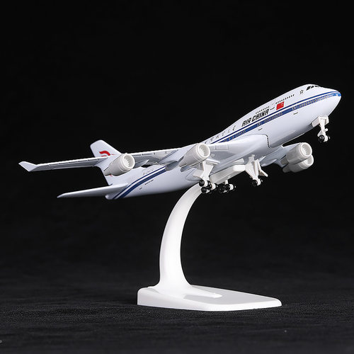 18-20CM空客A380波音747金属仿真飞机模型国航南航合金客机摆件 - 图0