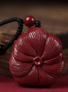 天然朱砂九尾狐吊坠民族风项链配饰女高级感招桃花护身符挂件礼物