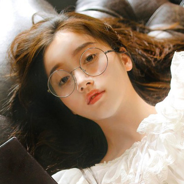 2018潮男潮女时尚圆镜 金属框平光眼镜明星款