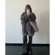 Stylish stand collar loose warm fur one-piece jacket
