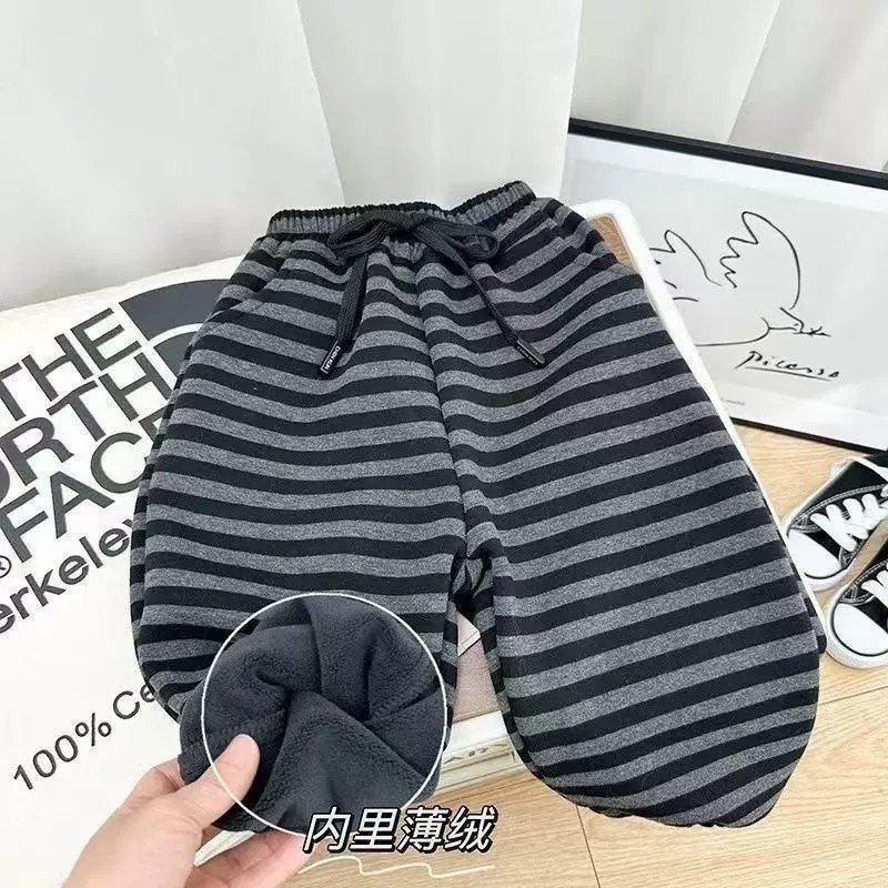 男女童加绒加厚长裤儿童新冬季韩版棉裤宝宝百搭保暖束脚条纹卫裤,淘宝优惠券,粉丝福利购,淘宝优惠卷