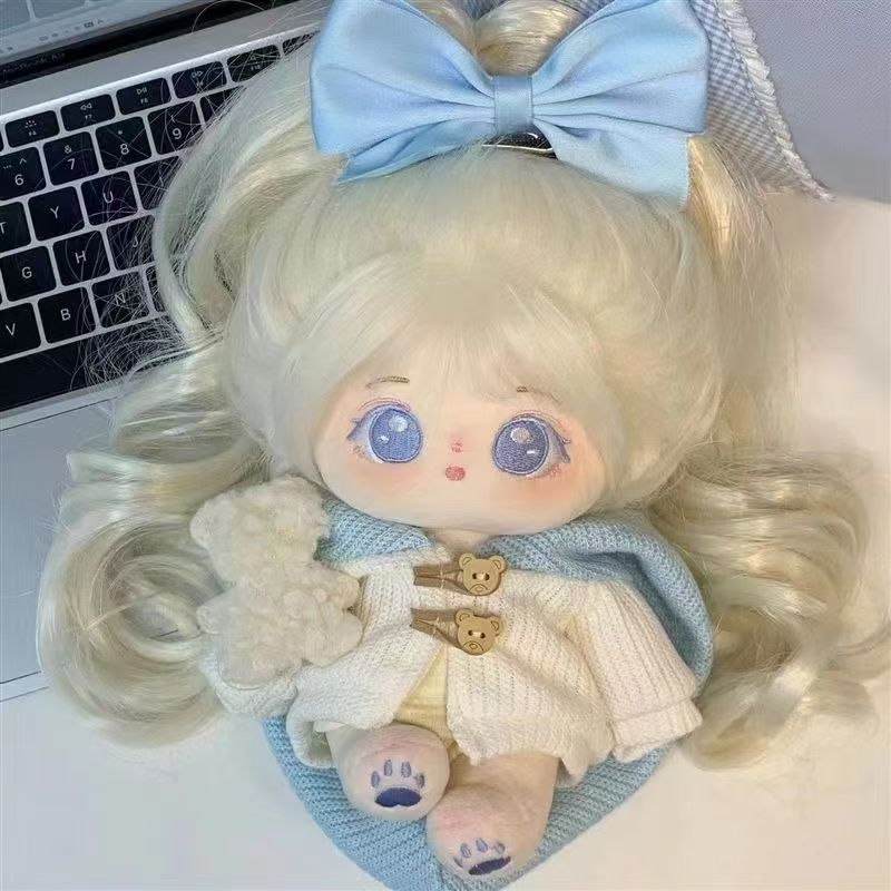 棉花娃娃20厘米可爱玩偶可以换装卡通毛绒公仔玩偶送女孩生日礼物 - 图3