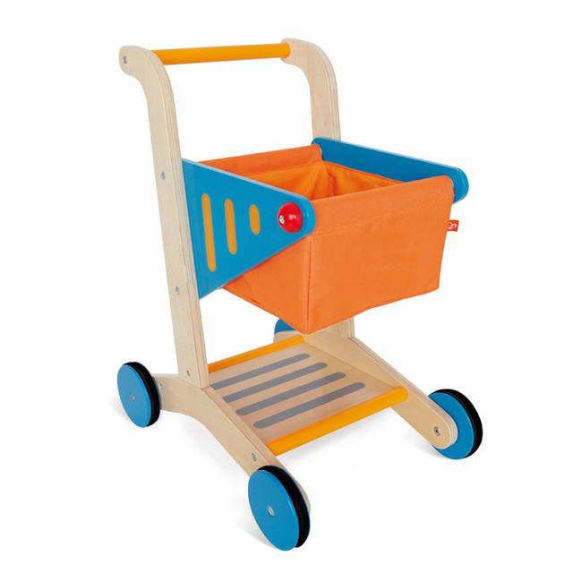 kids wooden shopping trolley