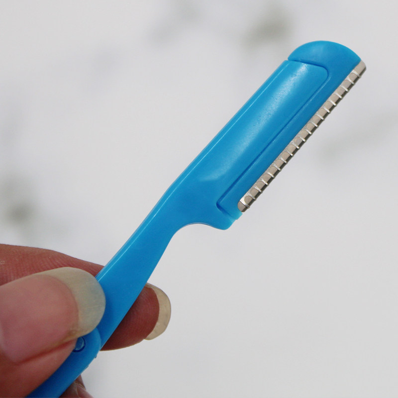 修眉刀片新手男女用小刀头刮眉刀迷你修眉刀工具2件套装_虎窝淘