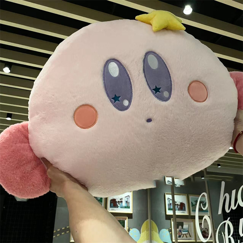 可爱卡通动漫星之卡比 Kirby 毛绒立体刺绣抱枕靠垫腰靠 - 图0