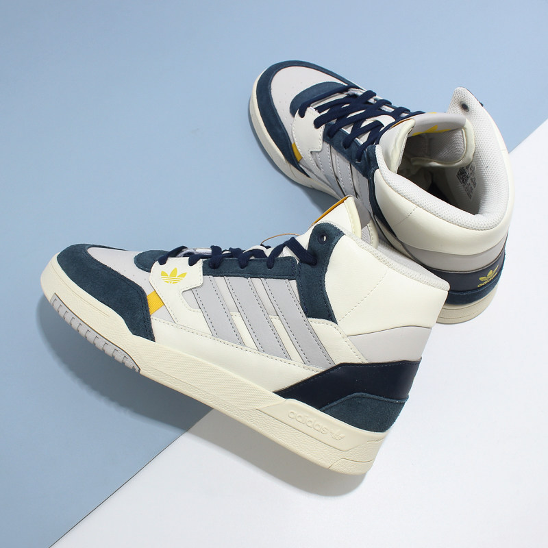 ADIDAS三叶草潮流男鞋DROP STEP高帮休闲板鞋运动鞋FZ5702 - 图0