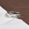 Delinju Retro Open Men's Peak Design Silver Ring Jewelry Square Plate Ring S925 Silver Ring
