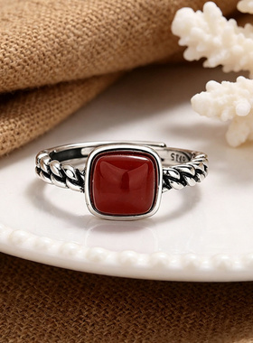 JHEPAN925纯银南红复古