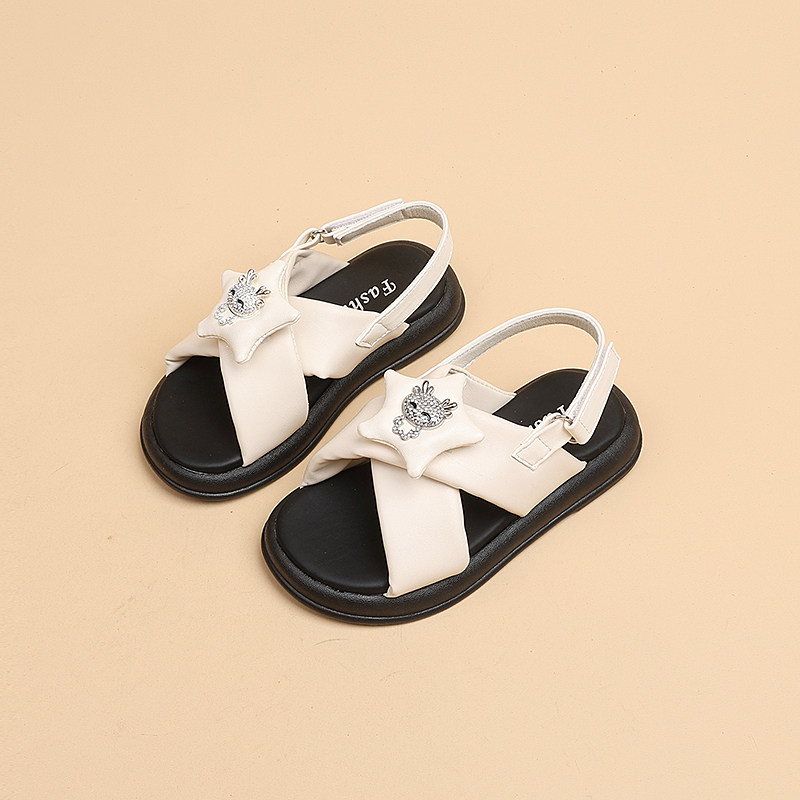 【直播专享】女童露趾凉鞋儿童星星公主鞋女宝鞋子韩版软底沙滩鞋,淘宝优惠券,粉丝福利购,淘宝优惠卷