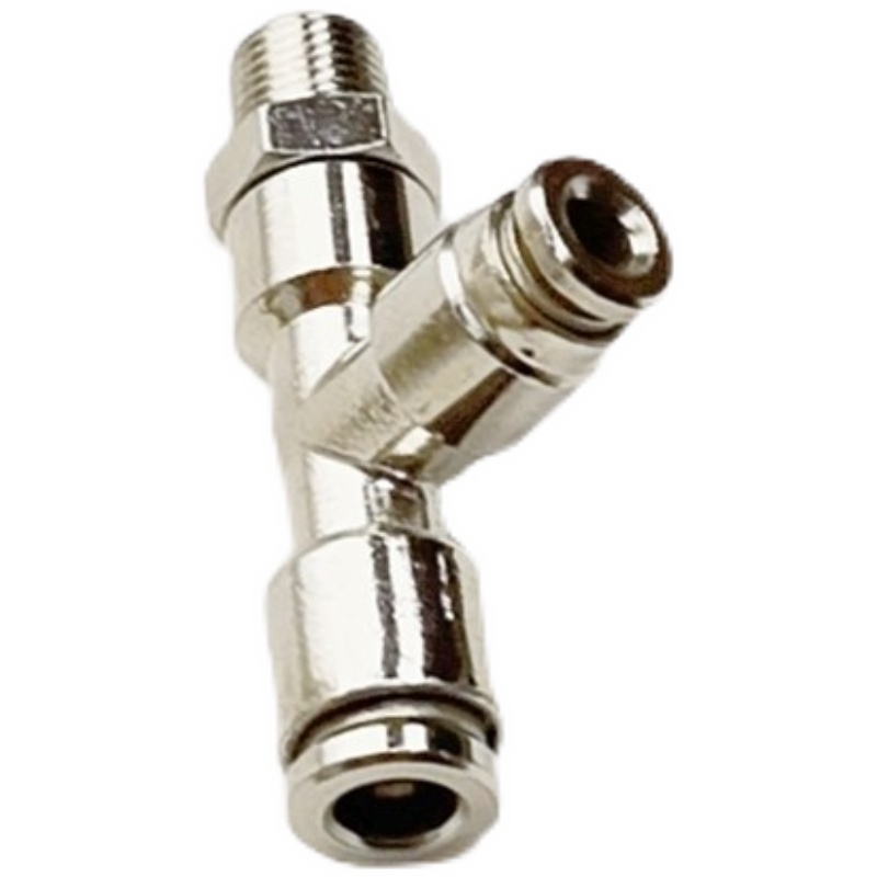 变速箱取力器快速接头举升阀取气接头J6气路阀不锈钢4变6三通弯头 - 图3