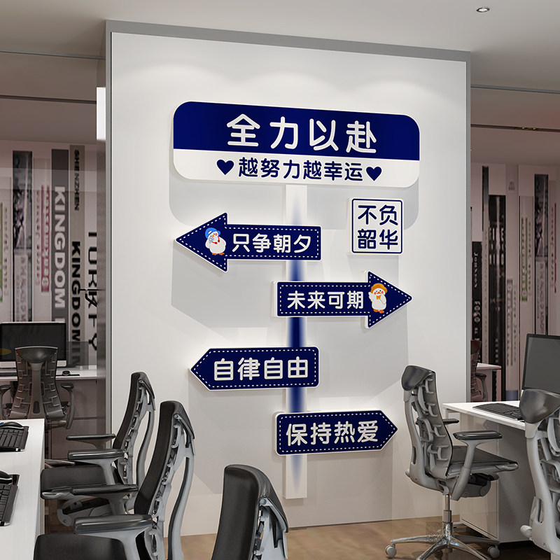 团队励志墙贴员工激励标语办公室墙面装饰公司企业文化墙标牌贴画,淘宝优惠券,粉丝福利购,淘宝优惠卷