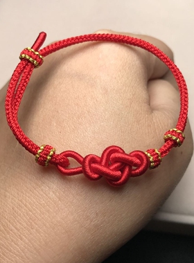手工编织八股吉祥如意转运珠硬金