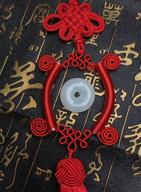 丹凤手工编织设计车挂绳流苏可绑翡翠玉佩金貔貅配绳穗子挂穗包邮