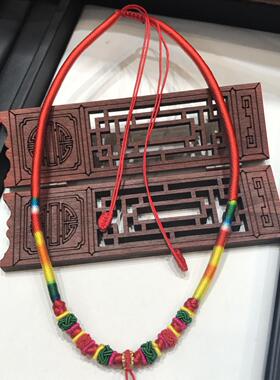 儿童项链绳情侣文玩五色线五色绳五彩绳五彩线彩色挂绳子貔貅金