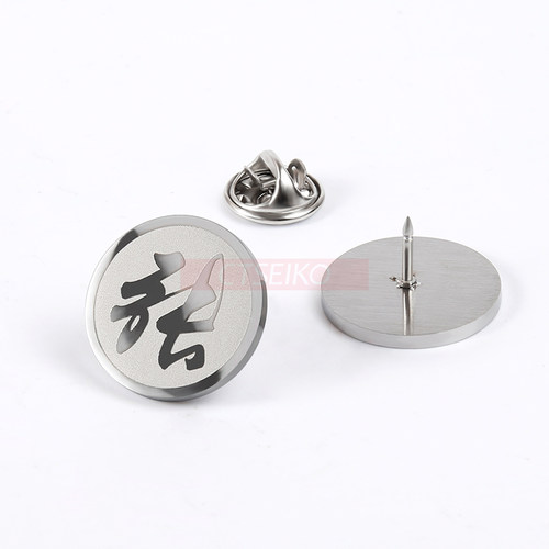 高档百家姓胸针姓氏徽章王李张刘陈姓家族祭祖纪念章勋章西装领针 - 图1