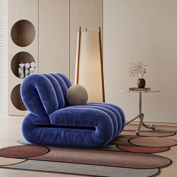 网红中古风客厅休闲椅单人懒人沙发椅设计师款创意民宿卧室小沙发,淘宝优惠券,粉丝福利购,淘宝优惠卷