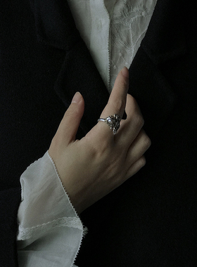 ins冷淡风可盐可甜珍珠泪戒指