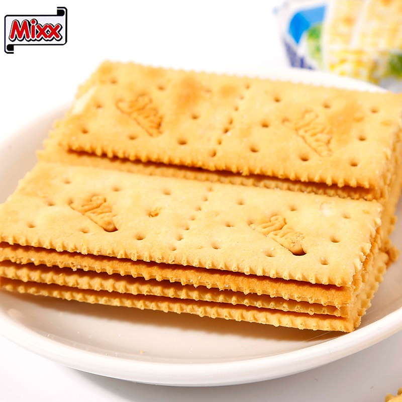 【600gx2袋】mixx原味苏打饼干 独立包装饱腹饼干梳打办公室食品 - 图3