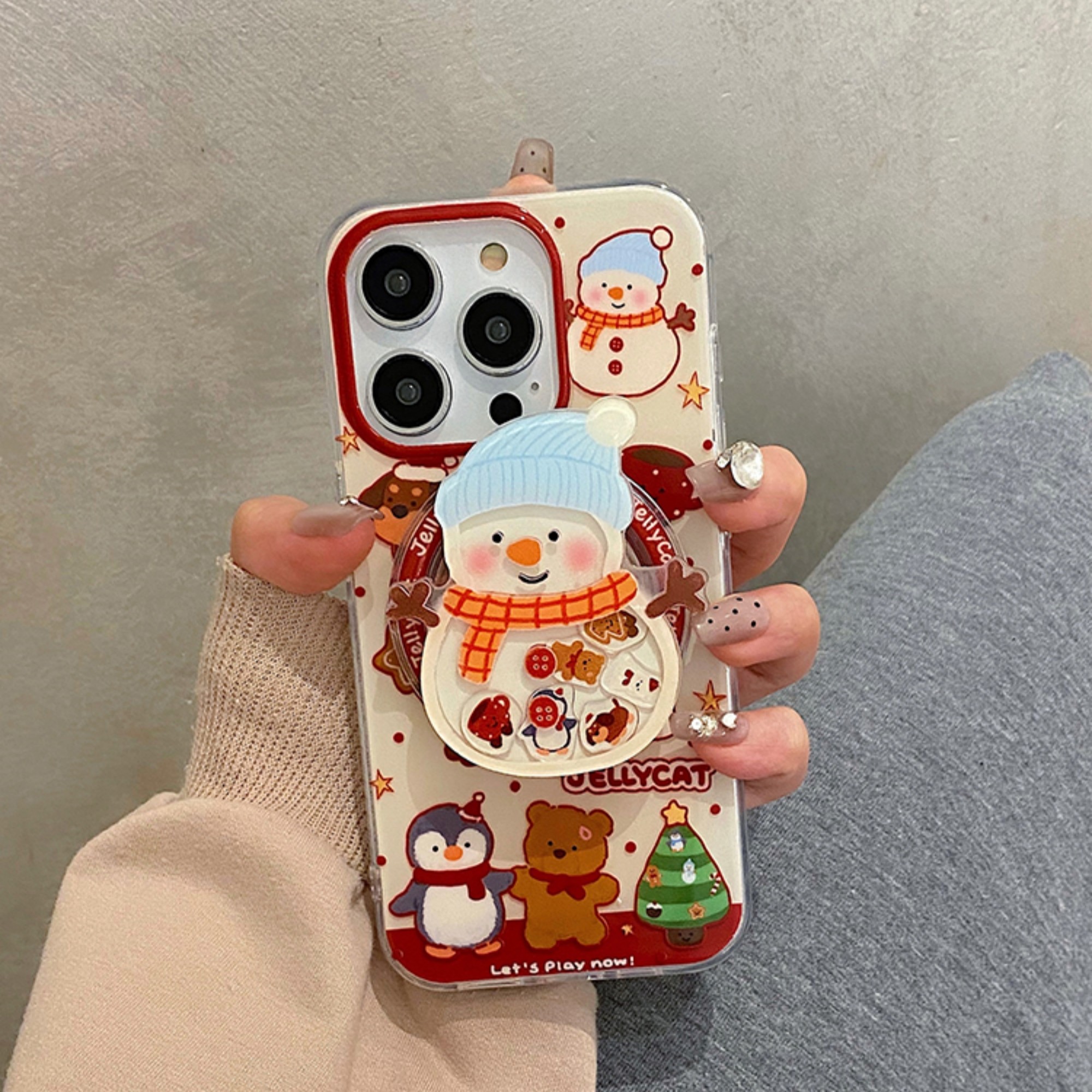 可爱新年红小动物磁吸支架适用苹果17/17pro手机壳16E新款13PRO/12mini/XR/14/15PRO女XSmax防摔87PLUS/SE3/2,淘宝优惠券,粉丝福利购,淘宝优惠卷