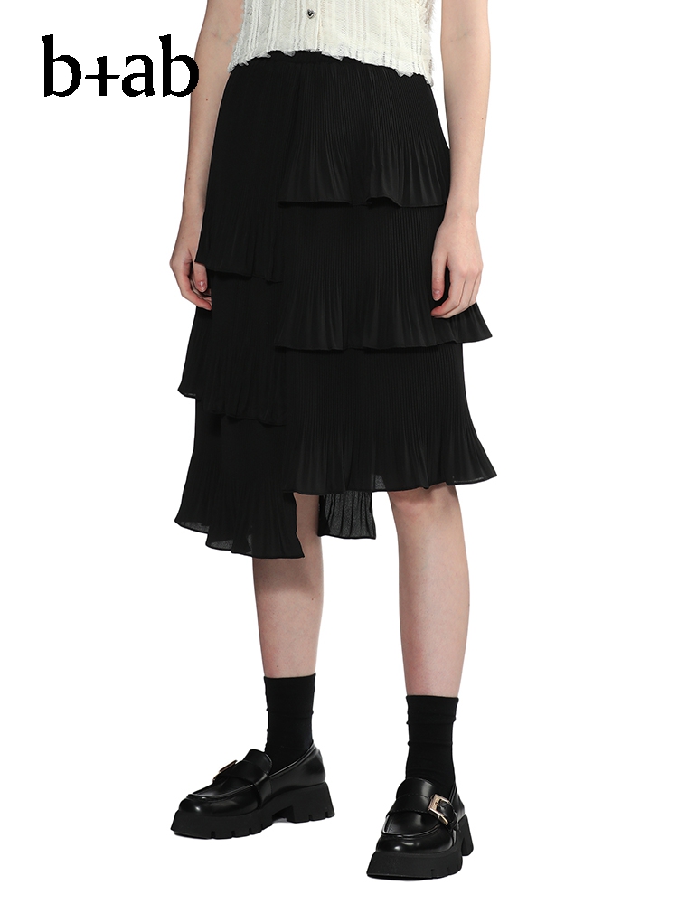 b+ab女装不对称半身裙2023夏季新品
