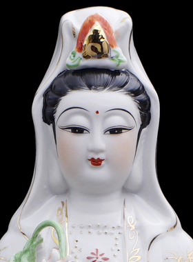 白玉观音保平安富贵佛像