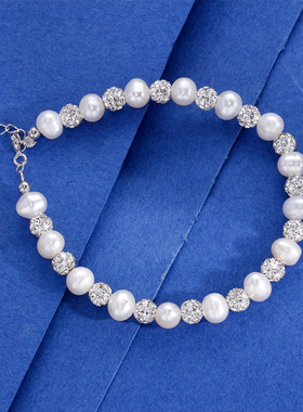 S925纯银珍珠手链女款轻奢小众精致2024年新款手饰手串生日礼物