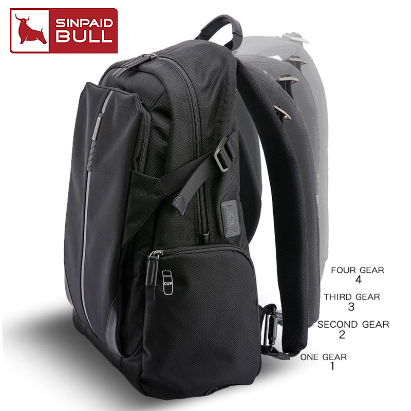 背包男士双肩包休闲旅行电脑女书包 sinpaidbull双肩背包