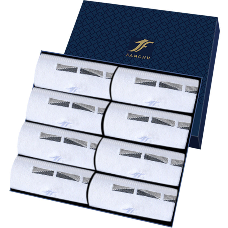 梵出男土吸汗防臭白色休闲中运动袜 梵出短袜/打底袜/丝袜/美腿袜