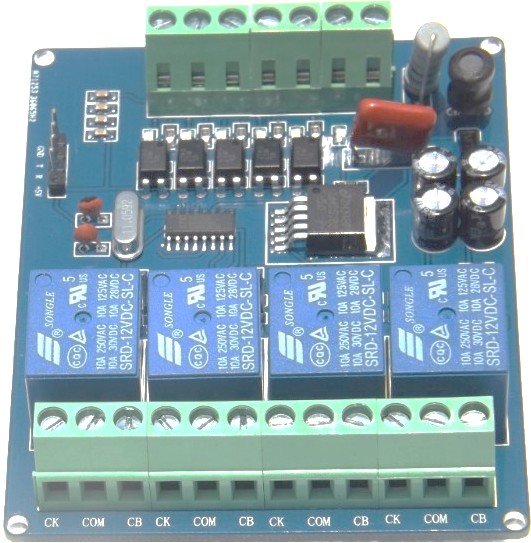 单片机控制 四路继电器模块 延时 定时 触发 按键 信号 直流 12v