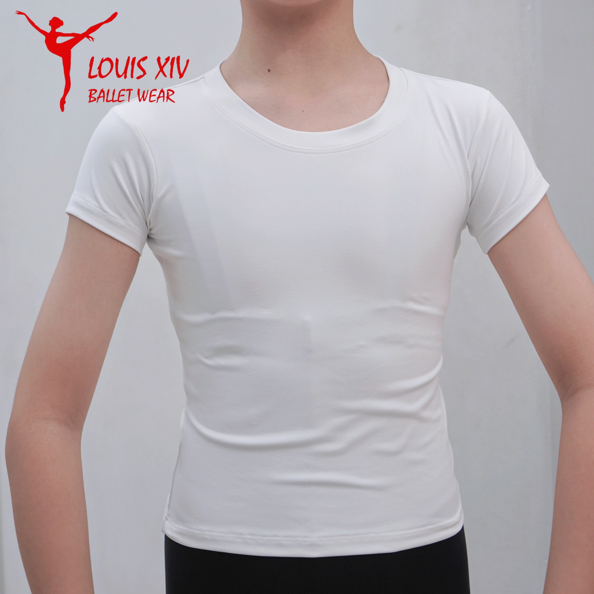 儿童白T恤路易十四芭蕾舞短款紧身男童成人上衣 圆领短袖修身T恤,淘宝优惠券,粉丝福利购,淘宝优惠卷
