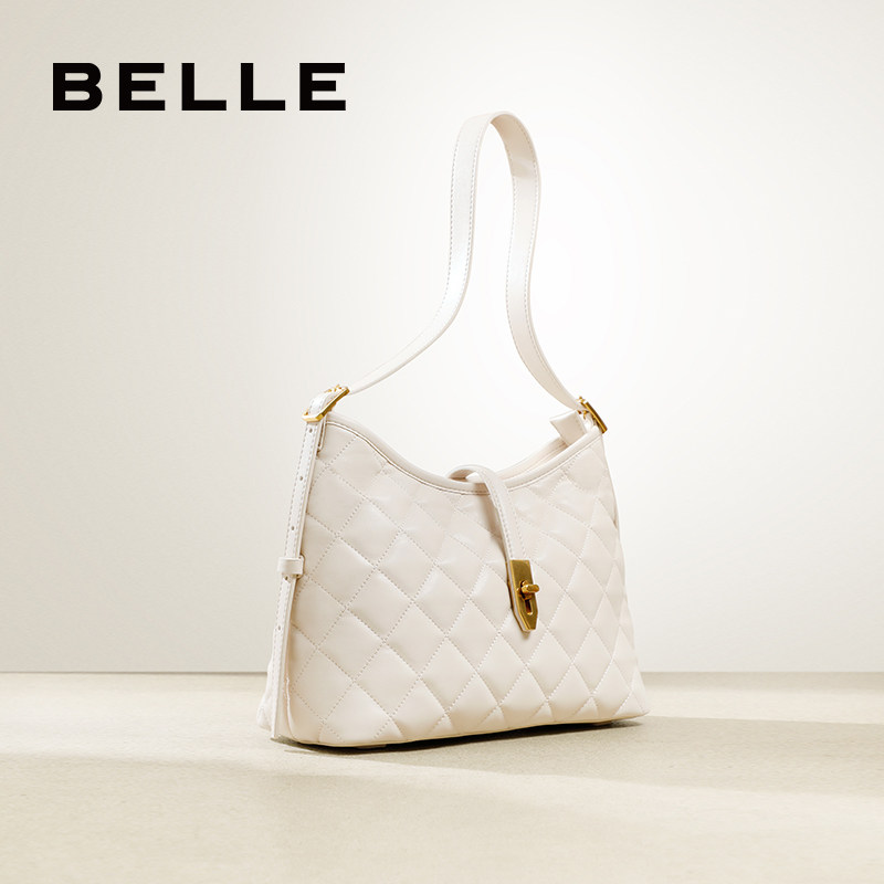 百丽包包女新款高级通勤黑色小香风单肩斜挎腋下包X6939BX4,淘宝优惠券,粉丝福利购,淘宝优惠卷