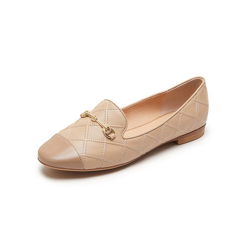 清仓特卖 莱尔斯丹商场同款拼接饰扣平底深口乐福女单鞋5M15002 - 图3