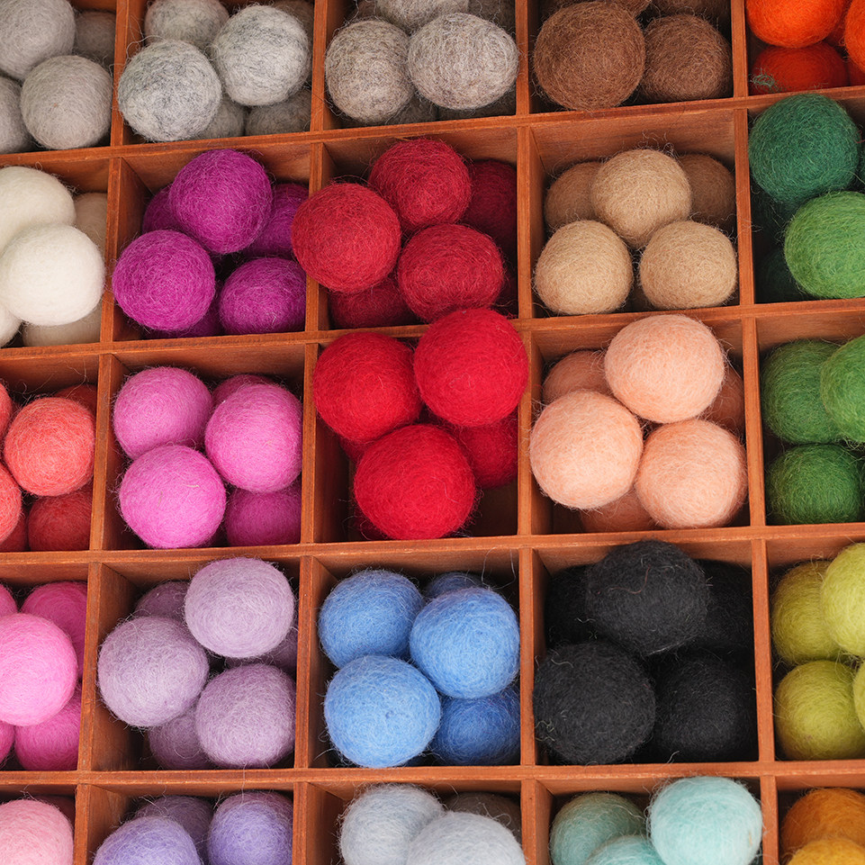 多巴胺色系3cm实心羊毛毡球羊毛球DIY手工配饰配件圆球圣诞装饰,淘宝优惠券,粉丝福利购,淘宝优惠卷