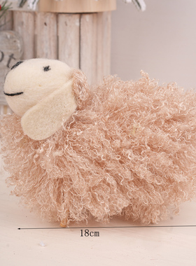 长毛小绵羊创意软装饰品