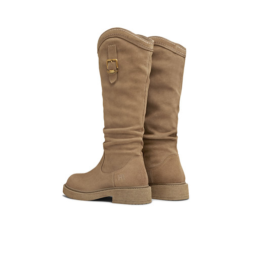 天美意2025冬新款厚底潮流复古长筒靴显瘦百搭女西部靴CD581DG5 - 图2