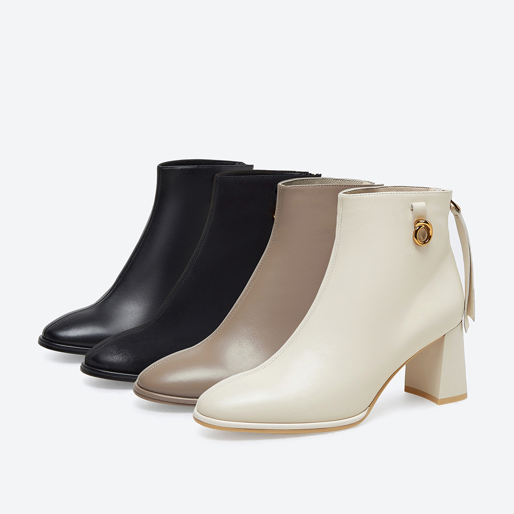百思图奥莱冬季新款商场同款时尚潮流粗跟时装靴女短靴TGP43DD2-图3