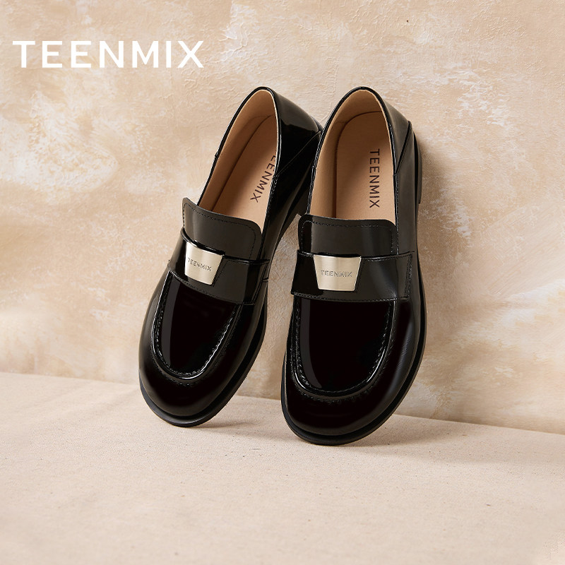 天美意复古JK乐福鞋平底鞋女休闲单鞋小皮鞋春秋新款KE028CA4,淘宝优惠券,粉丝福利购,淘宝优惠卷