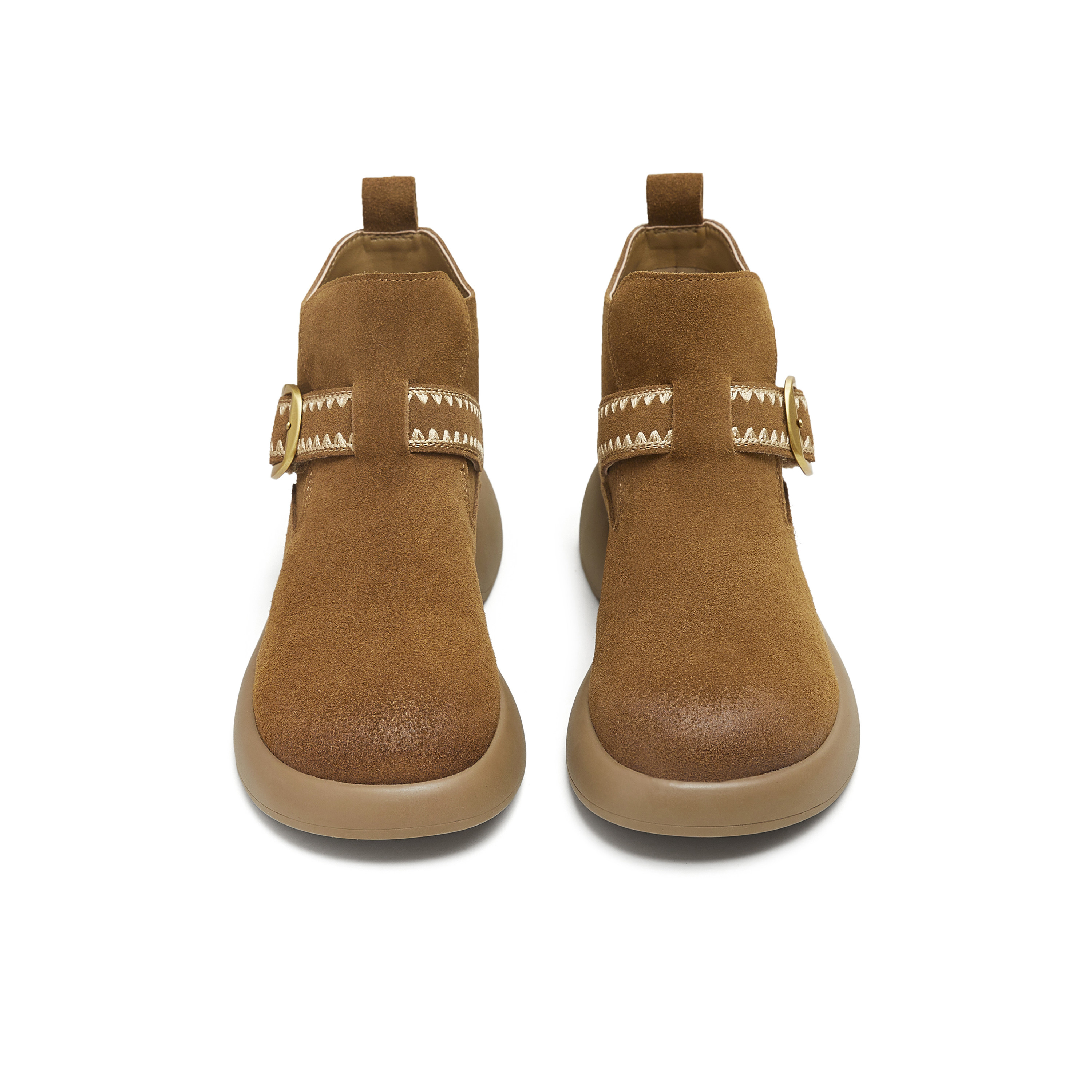 天美意复古厚底户外休闲时装靴女鞋子一脚蹬工装靴短靴2025冬新款,淘宝优惠券,粉丝福利购,淘宝优惠卷