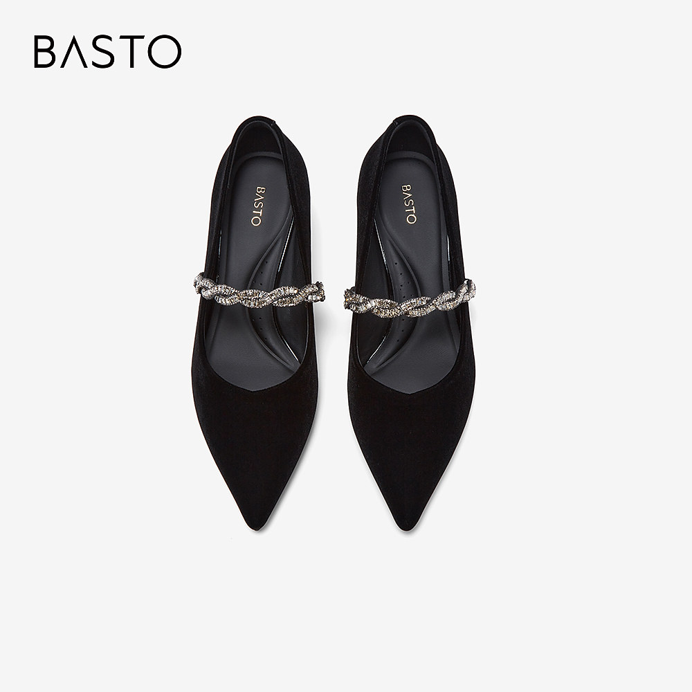 百思图2026春季新款商场同款玛丽珍鞋复古细高跟女单鞋W9520AQ6,淘宝优惠券,粉丝福利购,淘宝优惠卷