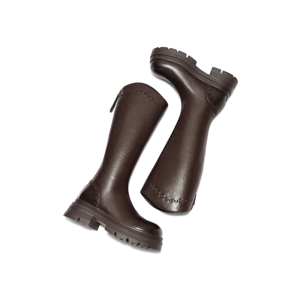 森达弹力靴女2025年冬新潮流厚底休闲弹力长筒靴ZTI47DG5,淘宝优惠券,粉丝福利购,淘宝优惠卷