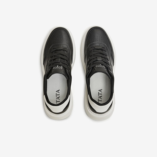 TATA他她男鞋2026春季新款板鞋舒适百搭休闲鞋厚底增高鞋QJB01AM6 - 图1